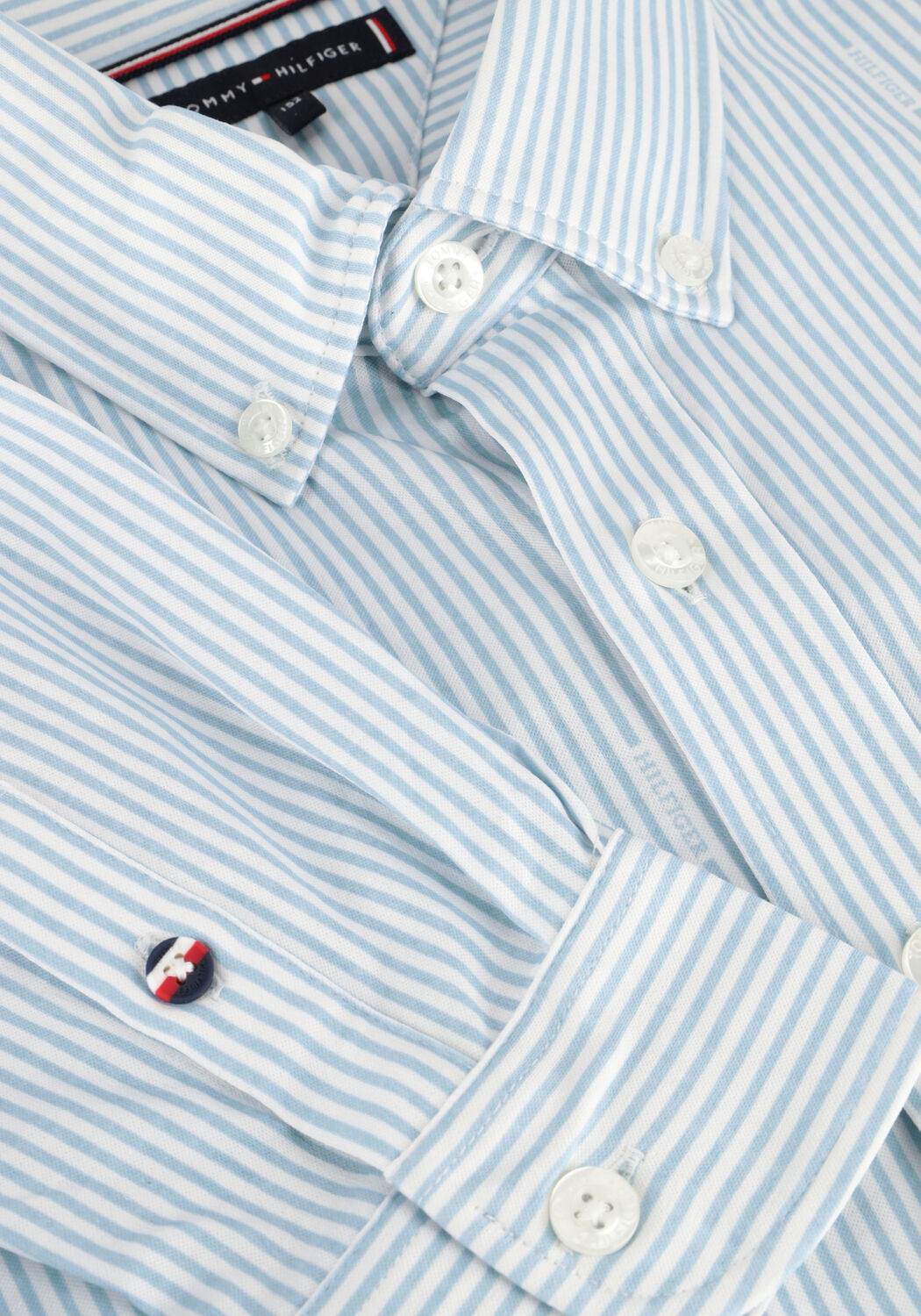 Blauwe TOMMY HILFIGER Casual overhemd ALLOVER REGULAR SHIRT LS - large