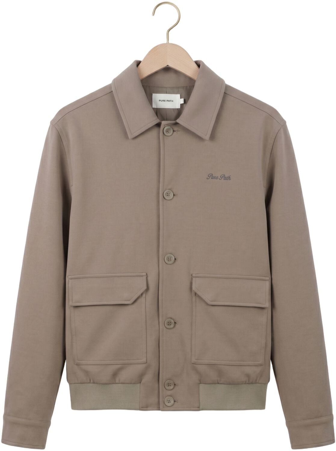 PURE PATH Heren Overshirts Punta Taupe