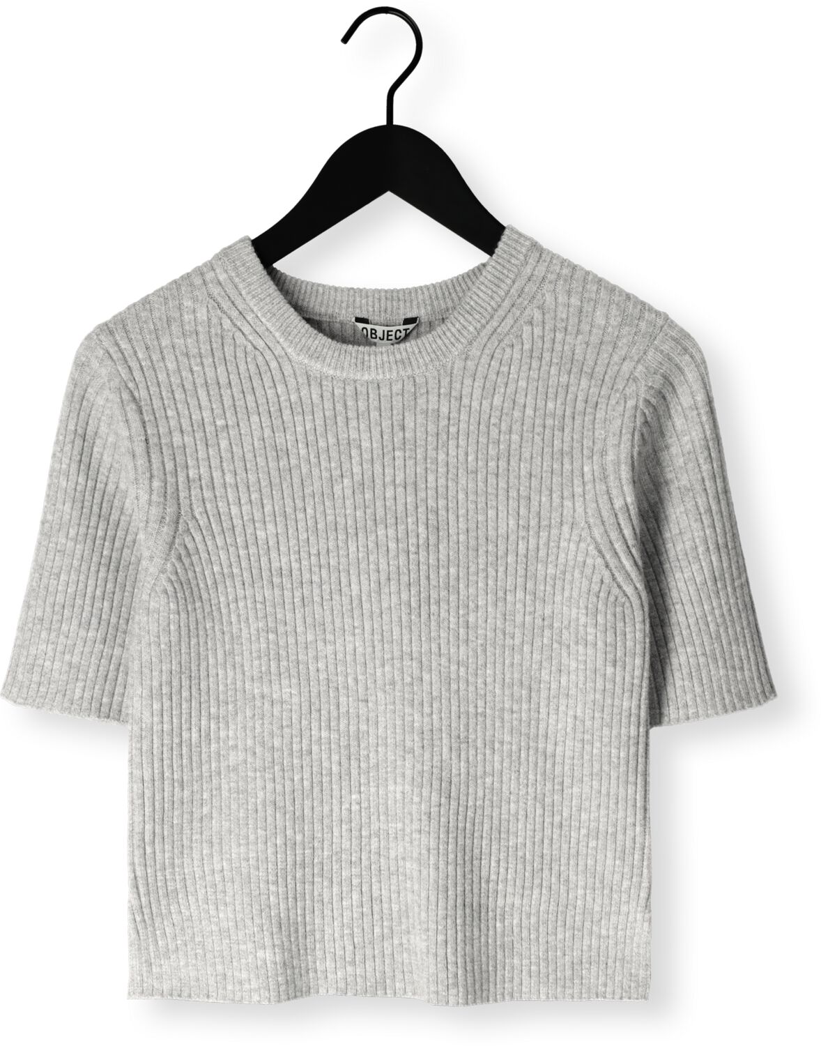 OBJECT Dames Truien & Vesten Objelva 2 4 Re O-neck Knit Grijs