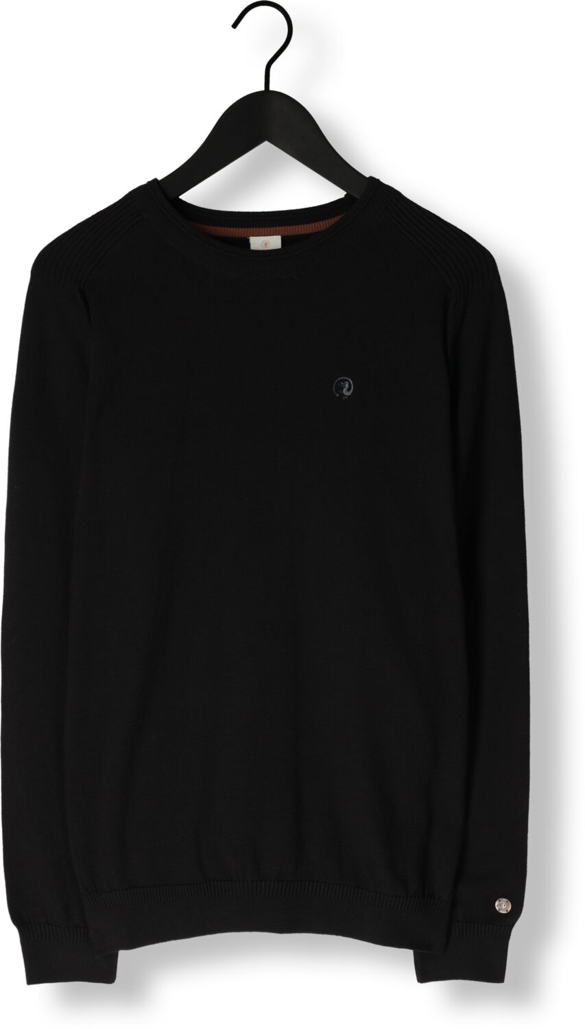 CAST IRON Heren Truien & Vesten Crewneck Essential Cotton Stretch Zwart