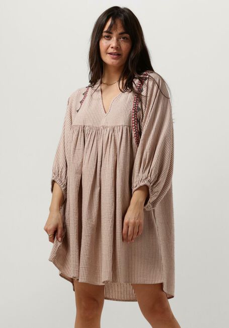 Zand BY-BAR Mini jurk PHILOU HANDLOOM DRESS - large
