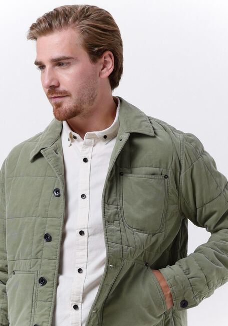 Groene DSTREZZED Gewatteerde jas WORKER JACKET BABYCORD - large