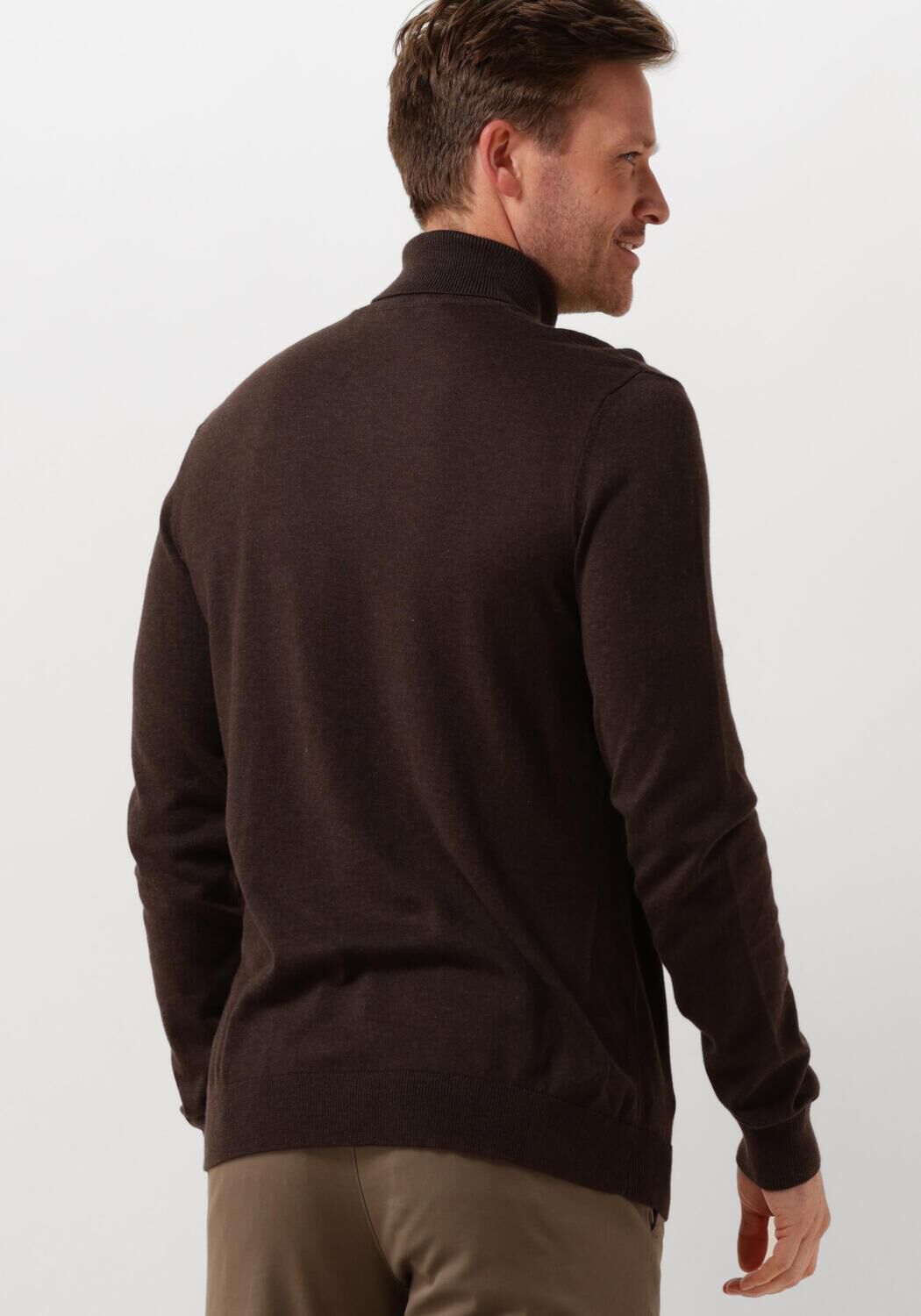 SELECTED HOMME Heren Truien & Vesten Slhberg Roll Neck Noos Bruin