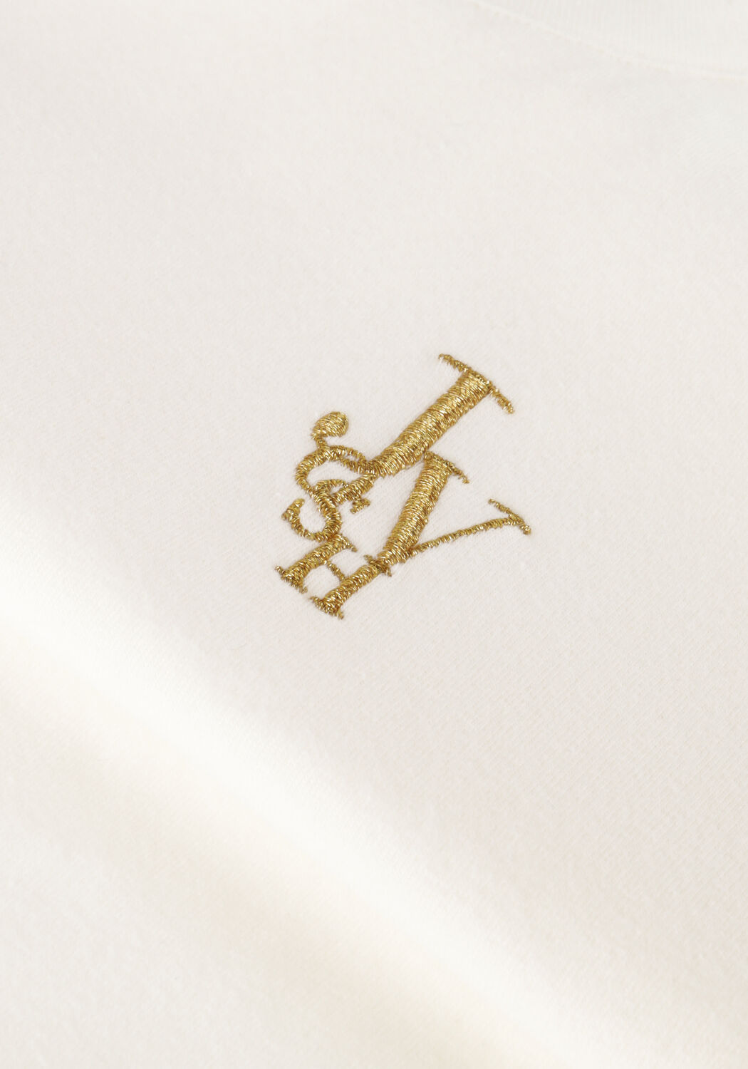 Gebroken wit JOSH V T-shirt JV ZOE EMBROIDERY - large