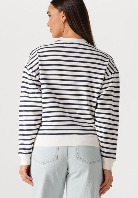 Beige NUKUS Trui PAIGE SWEATER STRIPE - large