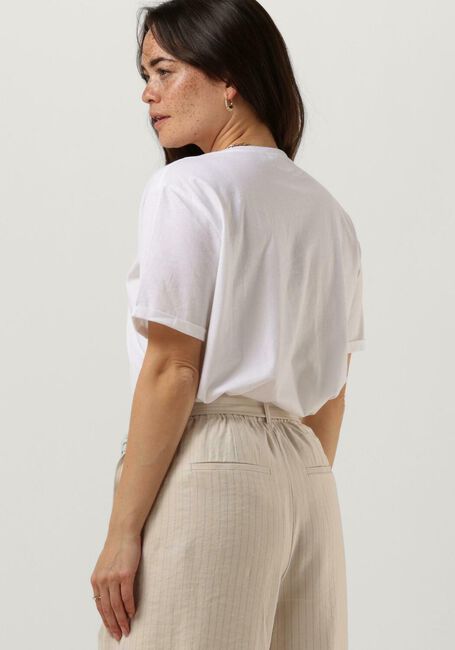 Witte MSCH COPENHAGEN T-shirt TERINA ORGANIC SMALL LOGO TEE - large