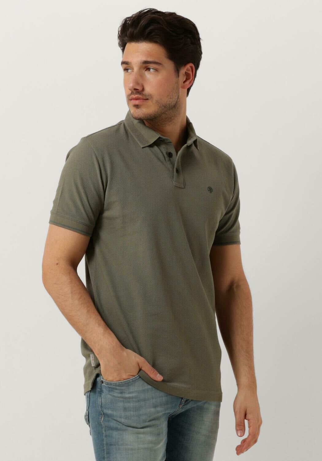 CAST IRON Heren Polo's & T-shirts Short Sleeve Polo Popcorn Groen