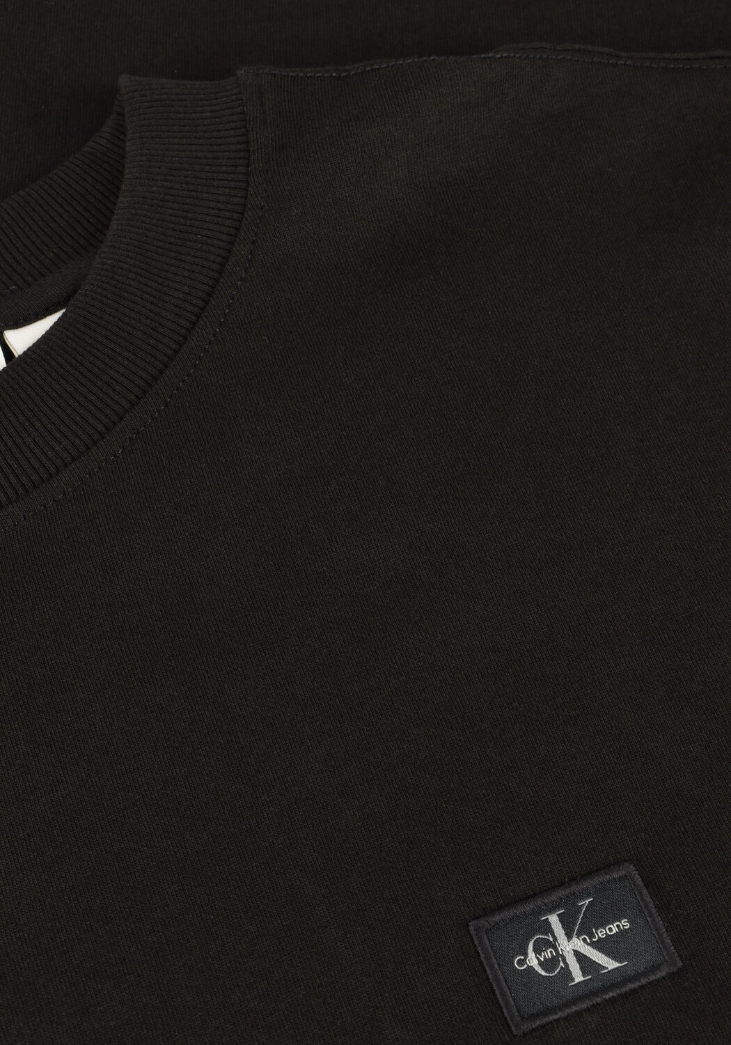 Zwarte CALVIN KLEIN T-shirt WOVEN LABEL RELAXED TEE - large