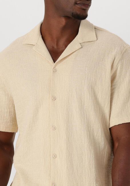 Beige BUTCHER OF BLUE Casual overhemd RIPLEY STRUCTURE SHIRT - large