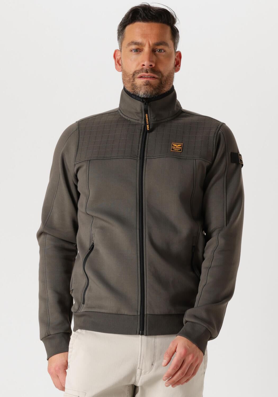 PME LEGEND Heren Jassen Zip Jacket Spacer Look Sweat Groen