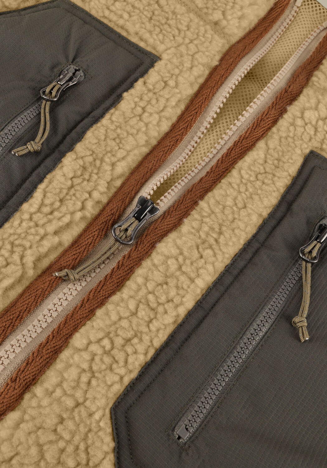 Beige FOR&Eacute;T Jack AURORA SHERPA JACKET - large