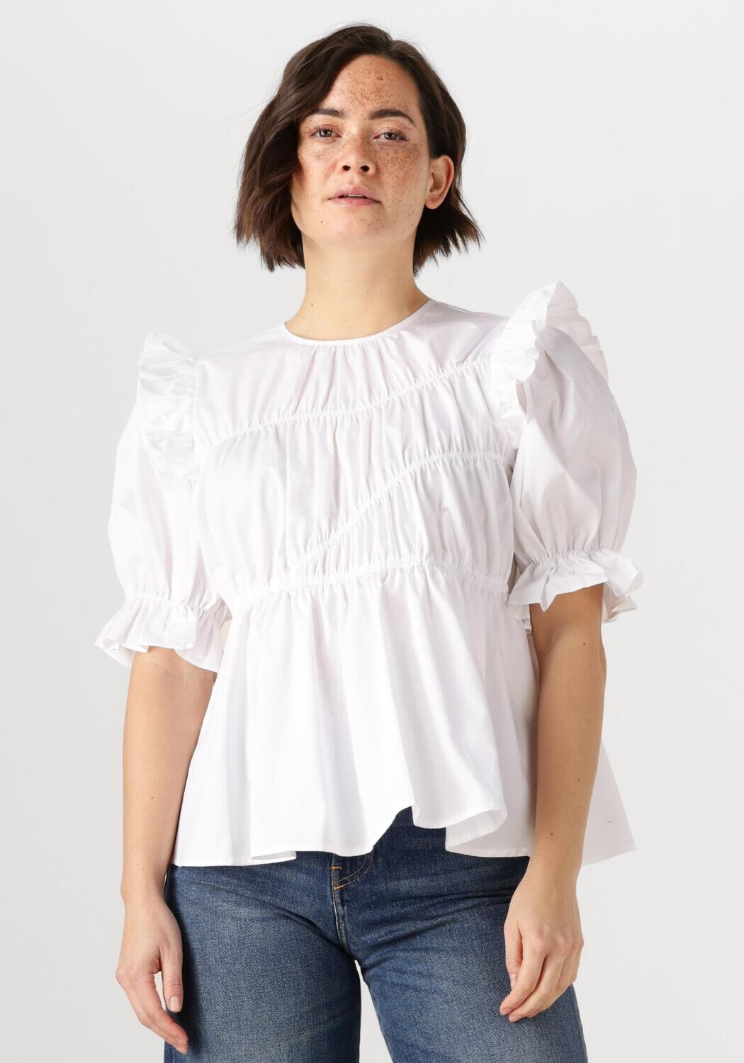 Ibana Korte Mouw Top Tullia White Dames
