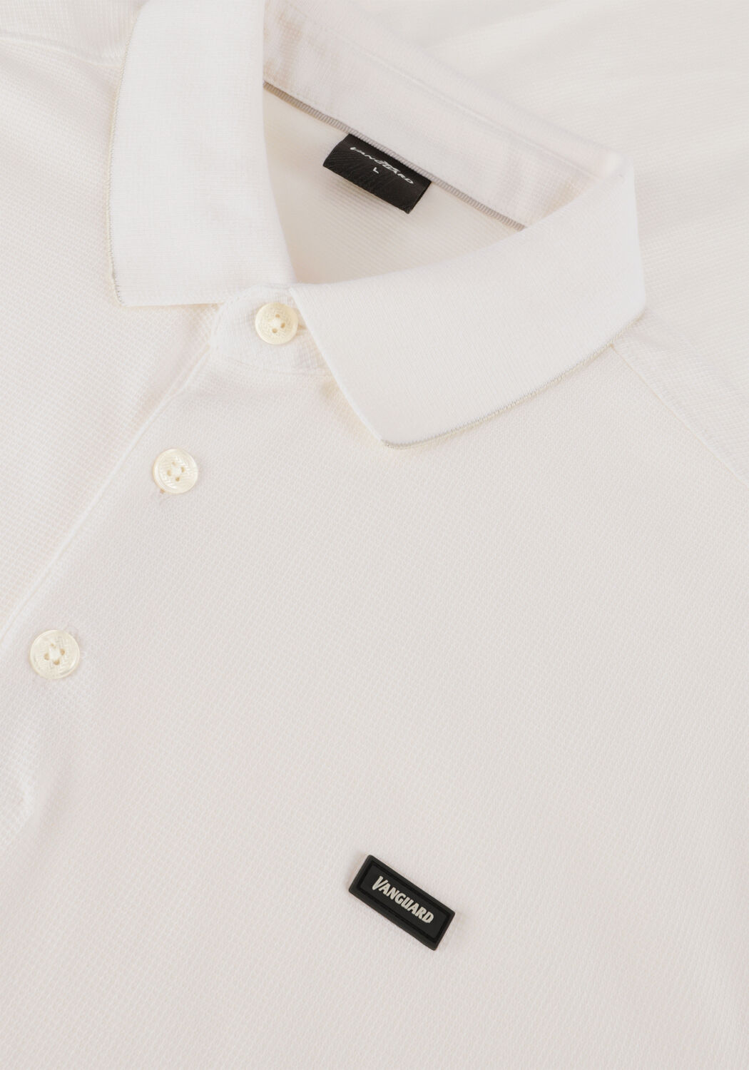 Ecru VANGUARD Polo SHORT SLEEVE POLO PIQUE WAFFLE STRUCTURE - large