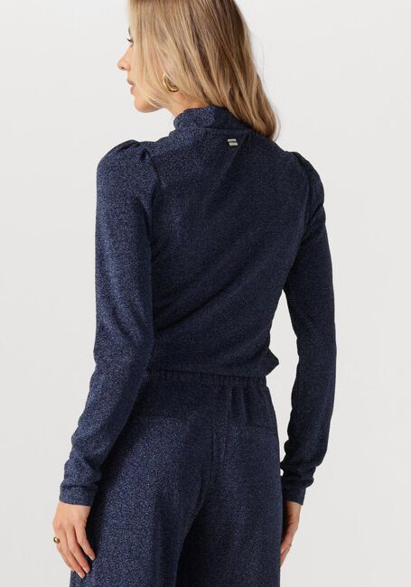 Blauwe POM AMSTERDAM Trui TURTLENECK - GLITTER DAWN BLUE - large
