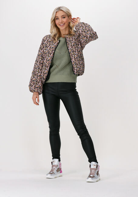 Zwarte OBJECT Legging OBJBELLE MW COATED LEGGINGS NO - large