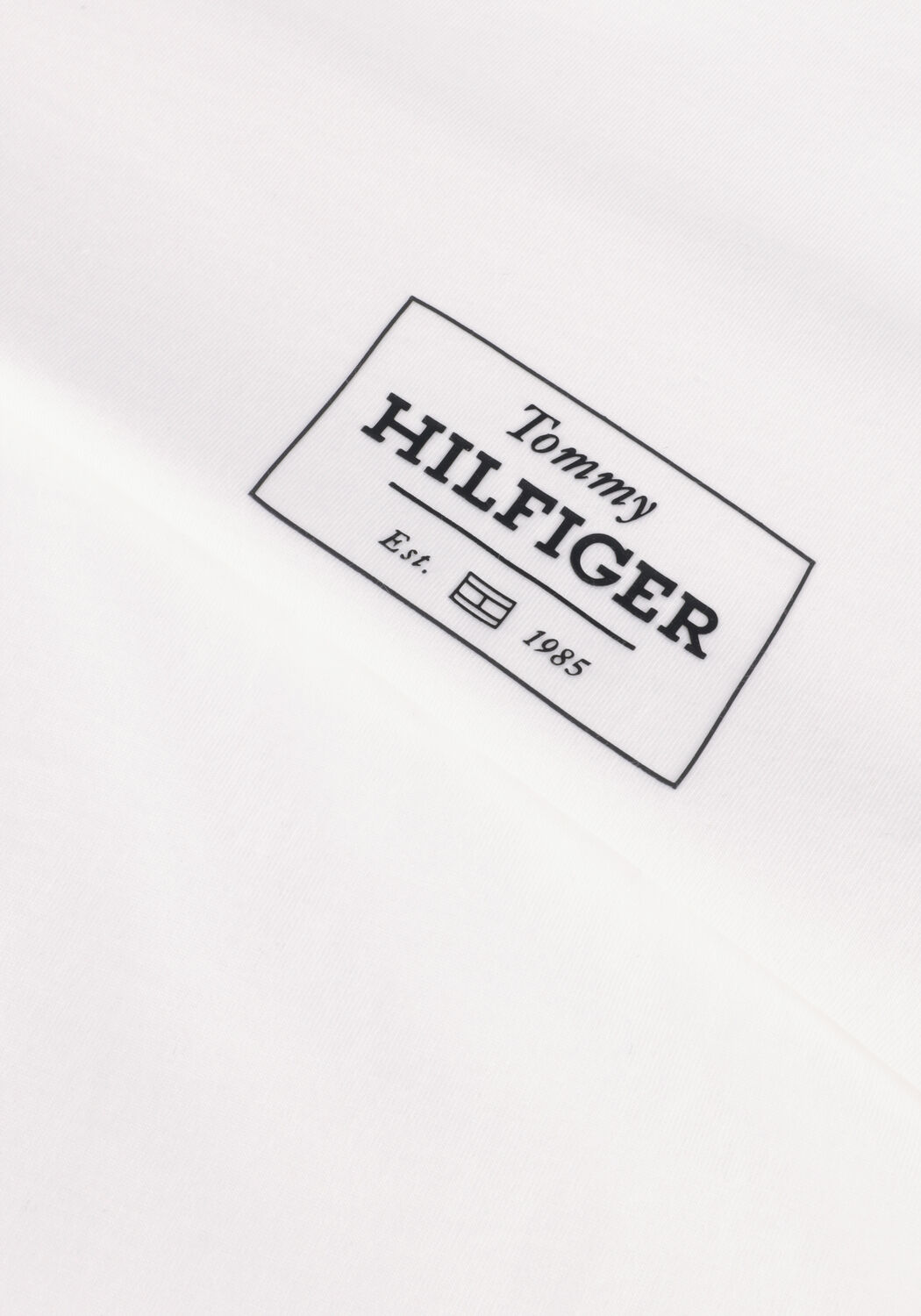 Witte TOMMY HILFIGER T-shirt MONOTYPE PRINTED LABEL TEE - large