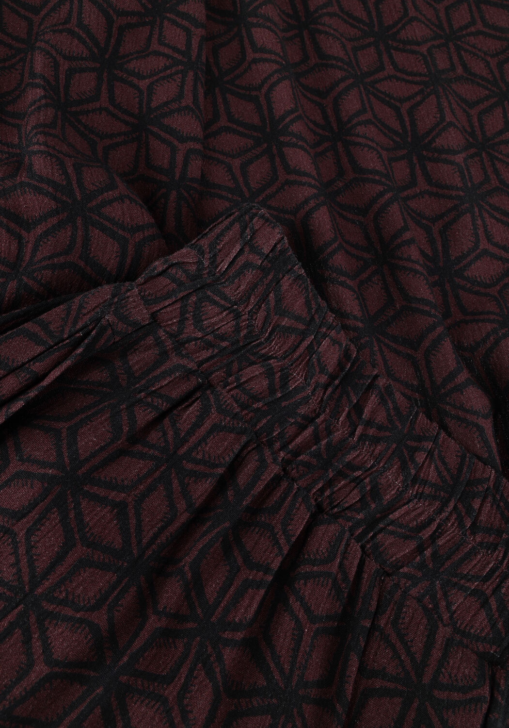 Bordeaux BY-BAR Wijde broek BENJI CONTIKI PANT - large