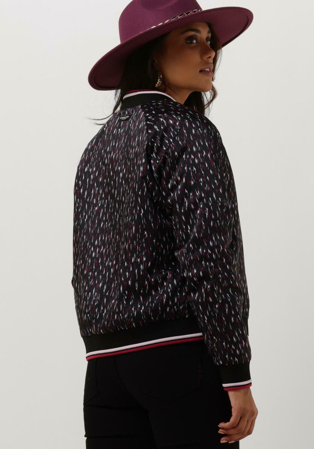 Zwarte SCOTCH & SODA Jack PRINTED REVERSIBLE BOMBER JACKET WITH PADDING - large