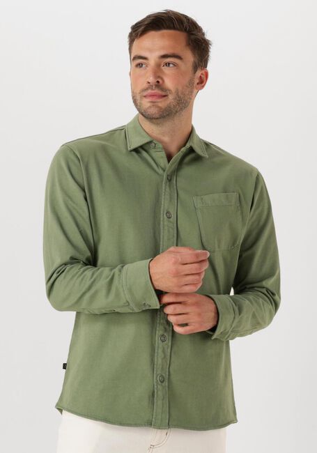 Groene BUTCHER OF BLUE Casual overhemd AIDAN JERSEY SHIRT - large
