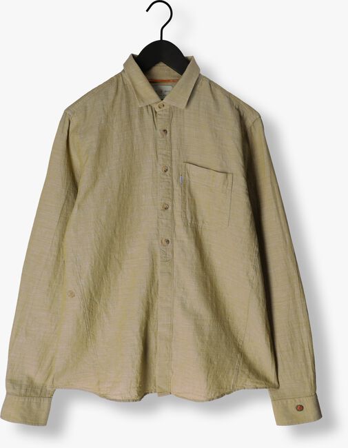 Groene CAST IRON Casual overhemd LONG SLEEVE SHIRT CO LI DOBBY - large