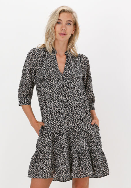 Zwarte CO'COUTURE Mini jurk BREEZE FLOWER BUTTON DRESS - large
