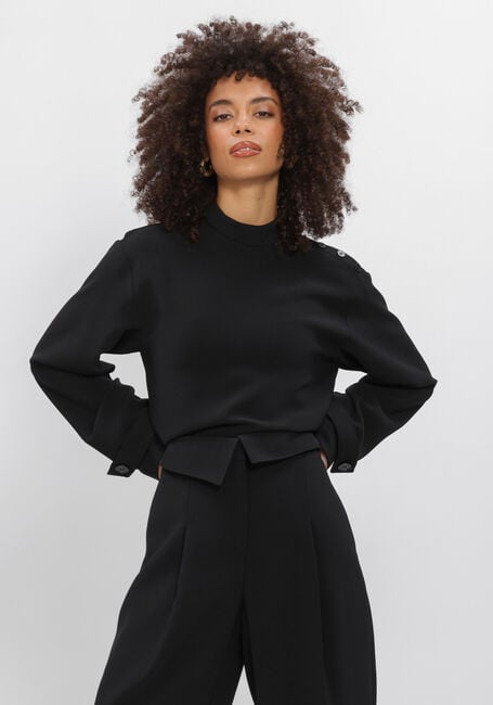 Zwarte DANTE6 Top RAES BUTTON DETAIL TOP - large