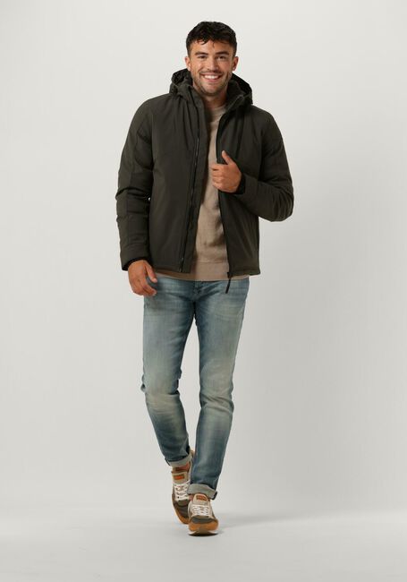 Beige CAST IRON Parka's HOODED JACKET SOFTSHELL SUPERBOLT - large