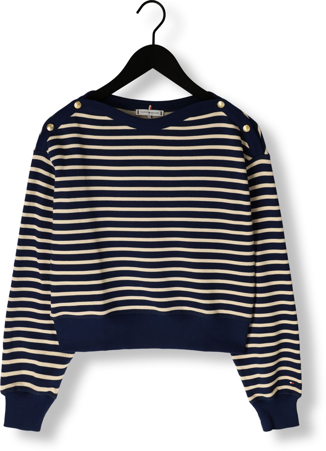 TOMMY HILFIGER Dames Truien & Vesten Gold Btn Boat-nk Swtshirt Blauw