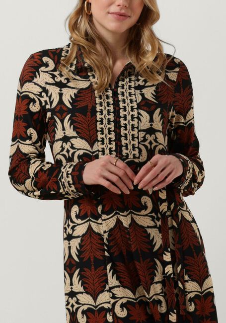 Bruine VANILIA Maxi jurk FLOWY PALM DRESS - large