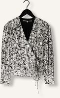Zwarte SECOND FEMALE Blouses DOODLE WRAP BLOUSE Zwarte SECOND FEMALE Blouses DOODLE WRAP BLOUSE - medium