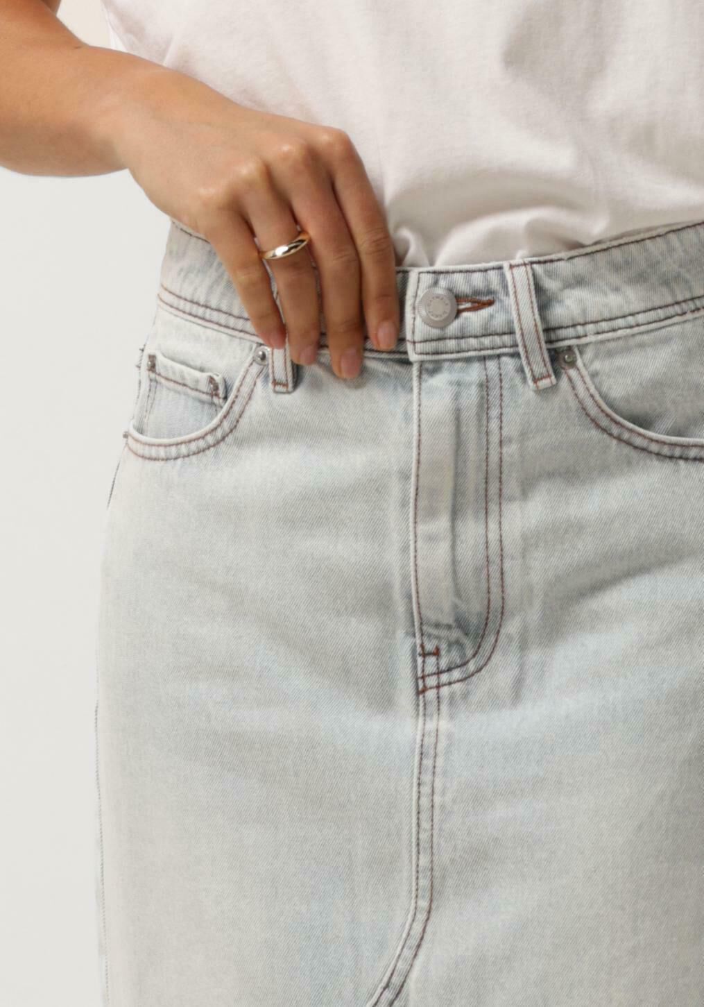 CATWALK JUNKIE Dames Rokken Maxi Denim Skirt Blauw