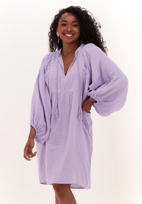 Lila SISSEL EDELBO Mini jurk STINE ORGANIC COTTON DRESS - large