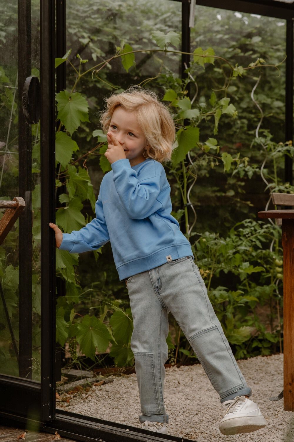 Blauwe DAILY7 Sweater SWEATER OVERSIZED DLY7 - large