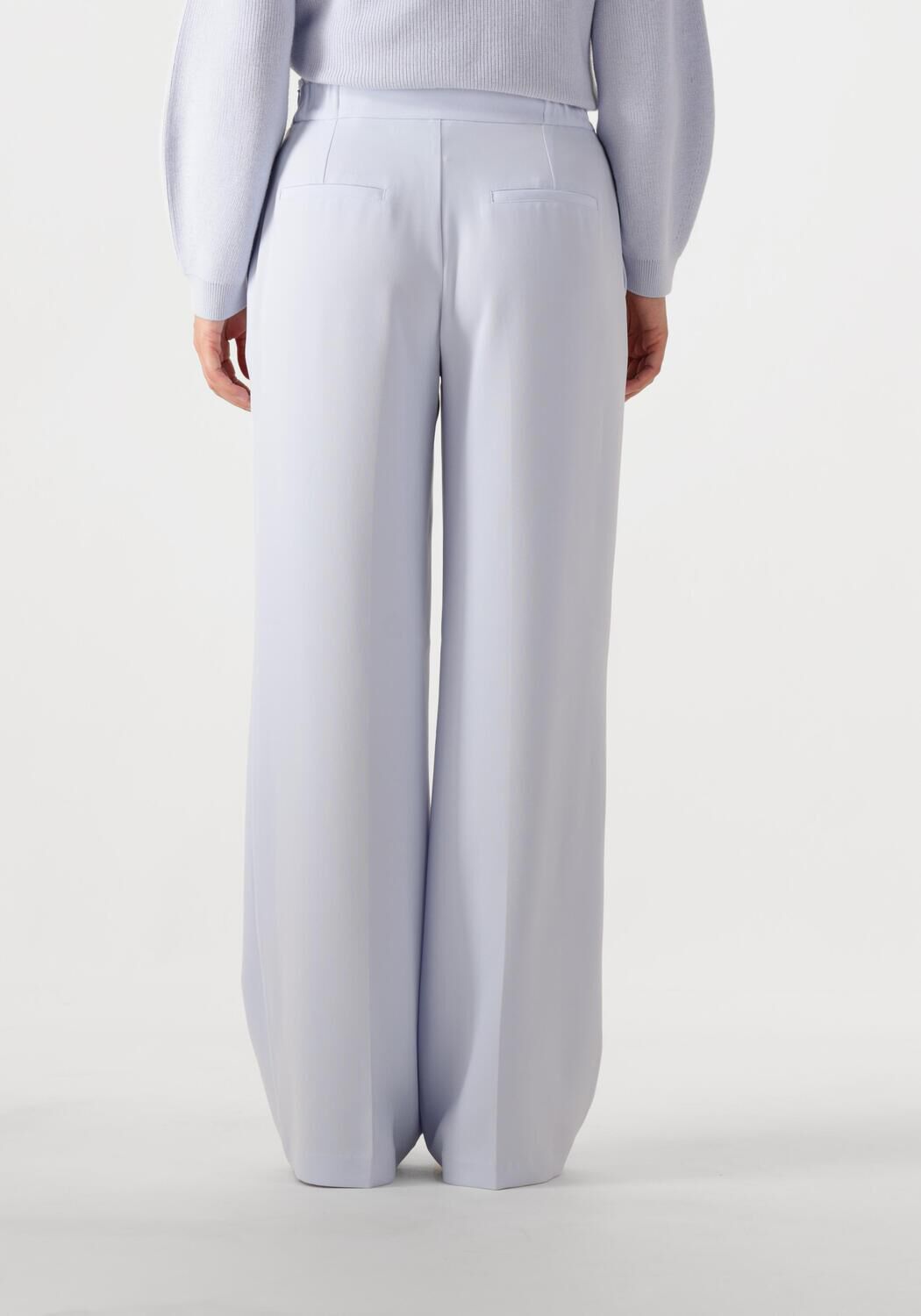 DANTE6 Dames Broeken Fabri Elasticated Wide Leg Pants Lichtblauw