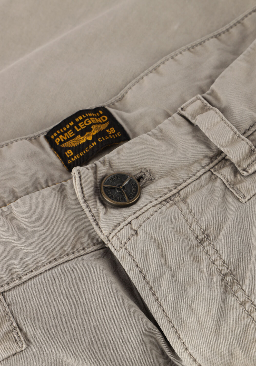 Beige PME LEGEND Korte broek AMERICAN CLASSIC CHINO SHORTS - large