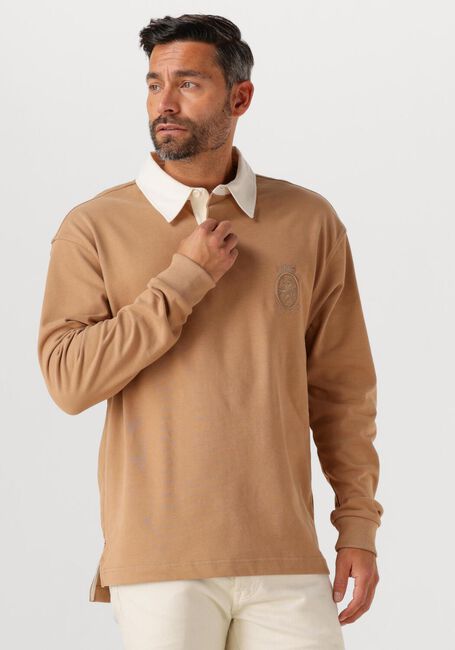 Camel TOMMY HILFIGER Polo PEACHED CREST SOLID RUGBY - large