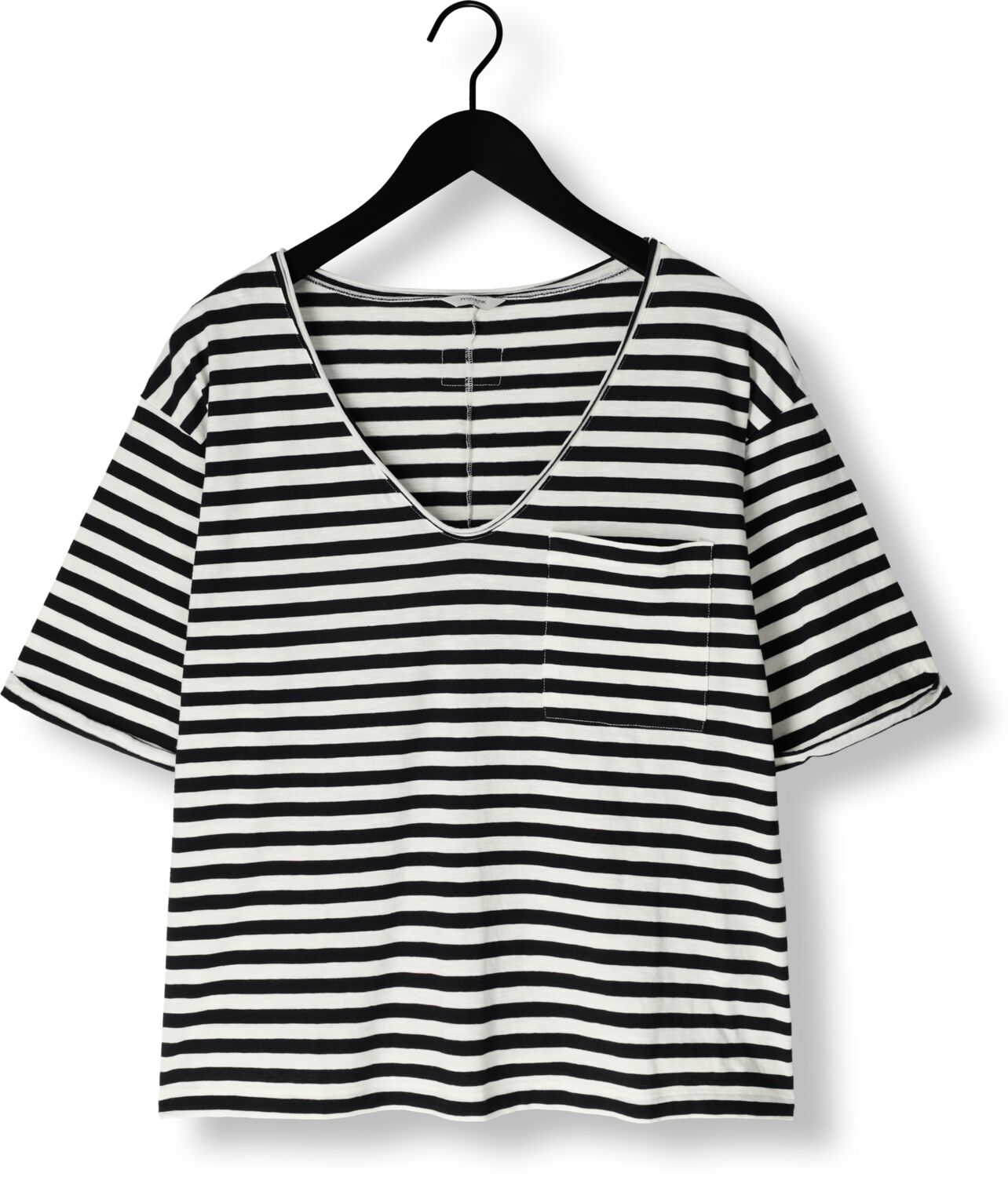 PENN & INK Dames Tops & T-shirts T-shirt Stripe Wit