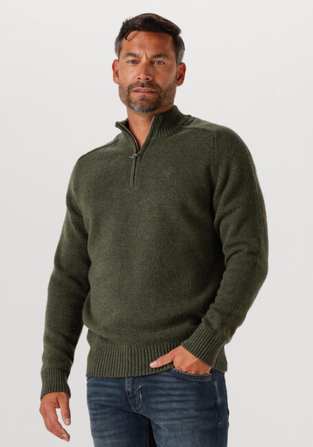 Groene BARBOUR Trui GRANGETWON HALF ZIP KNITTED JUMPER - large