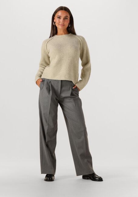 Grijze SELECTED WOMEN Wijde broek SLFWIDE-RITA LANO MW PANT - large