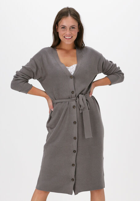 Taupe MSCH COPENHAGEN Midi jurk INETA RACHELLE LONG CARDIGAN - large