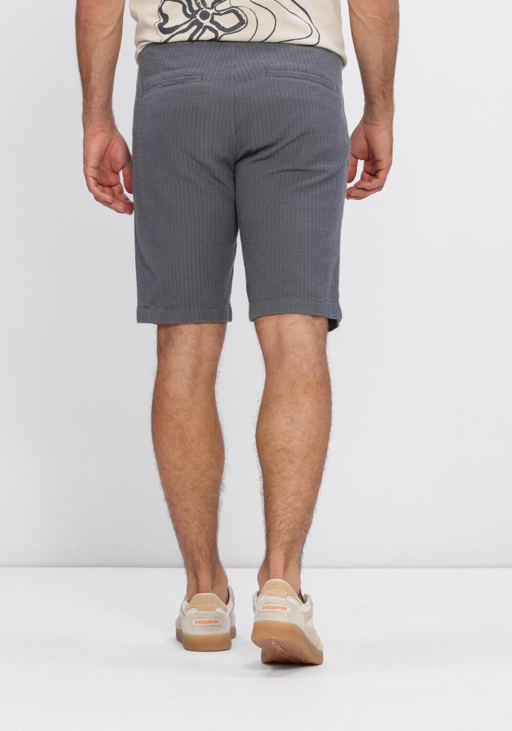 Donkergrijze CAST IRON Korte broek CHINO SHORTS STRUCTURE - large