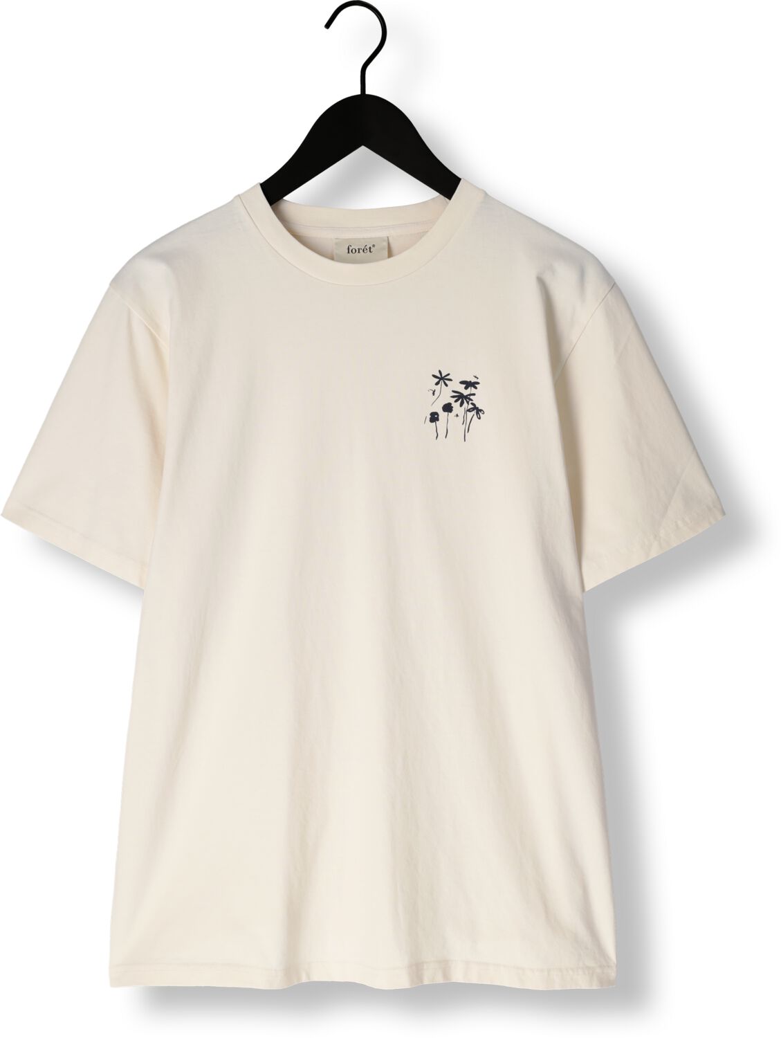 FORÉT Forét Heren Polo's & T-shirts Flora T-shirt Ecru