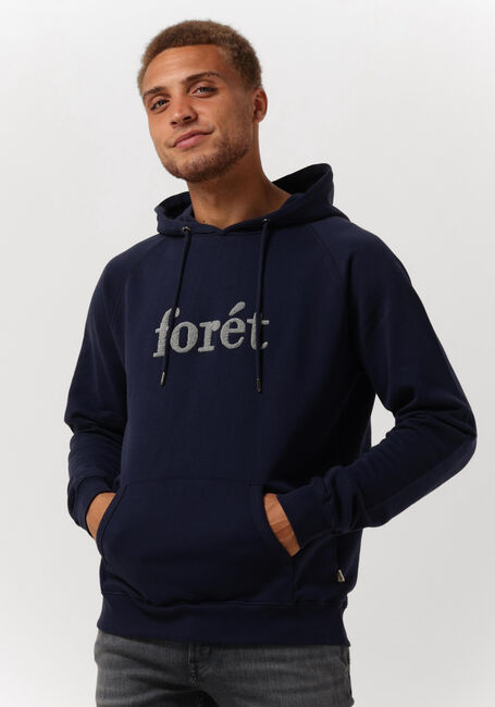 Donkerblauwe FORÉT Trui MAPLE HOODIE - large