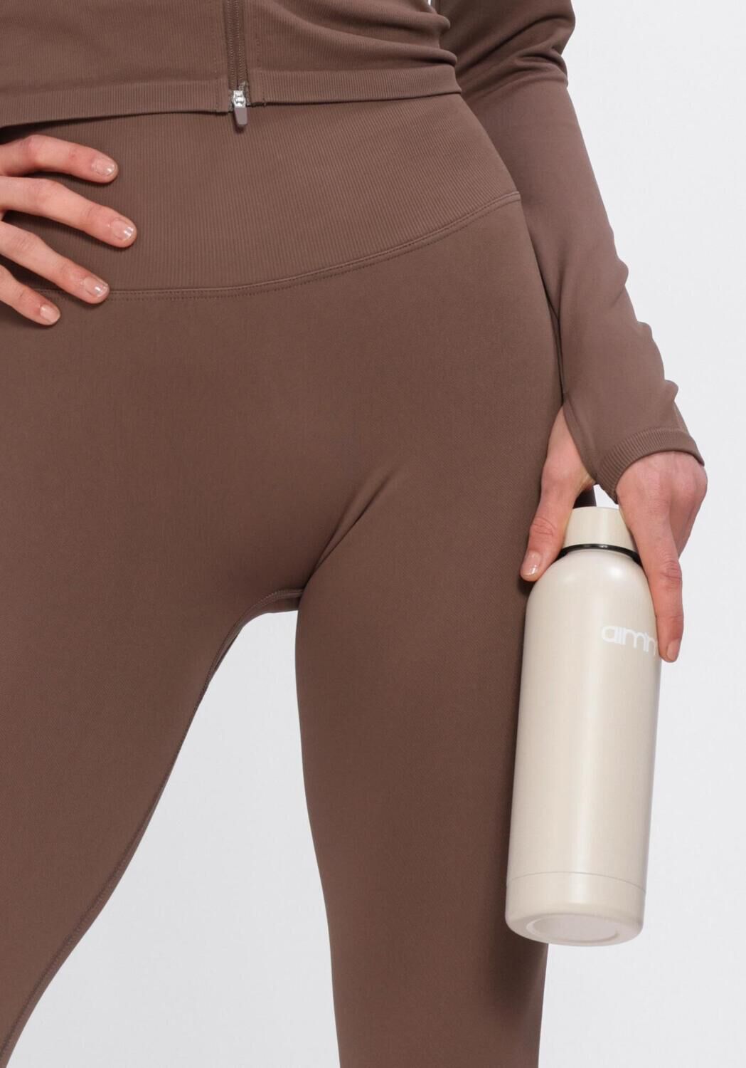 Bruine AIM'N Broeken SHAPE SEAMLESS TIGHTS - large