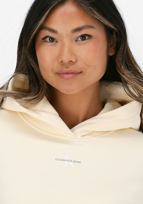 Creme CALVIN KLEIN Sweater MICRO MONOGRAM HOODIE 7 - large