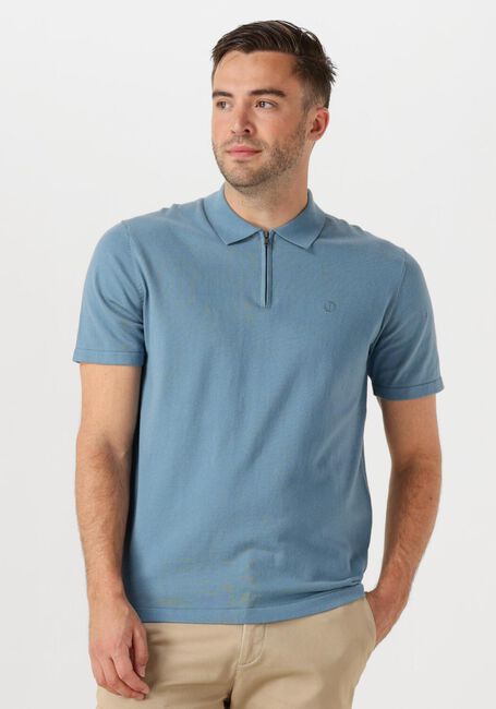 Blauwe DSTREZZED Polo DORIAN ZIP POLO - large