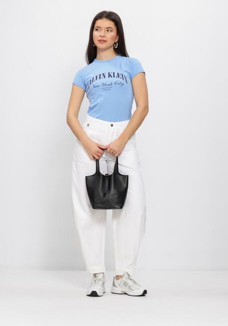 Blauwe CALVIN KLEIN T-shirt SS GRAPHIC LOGO BABY TEE - large