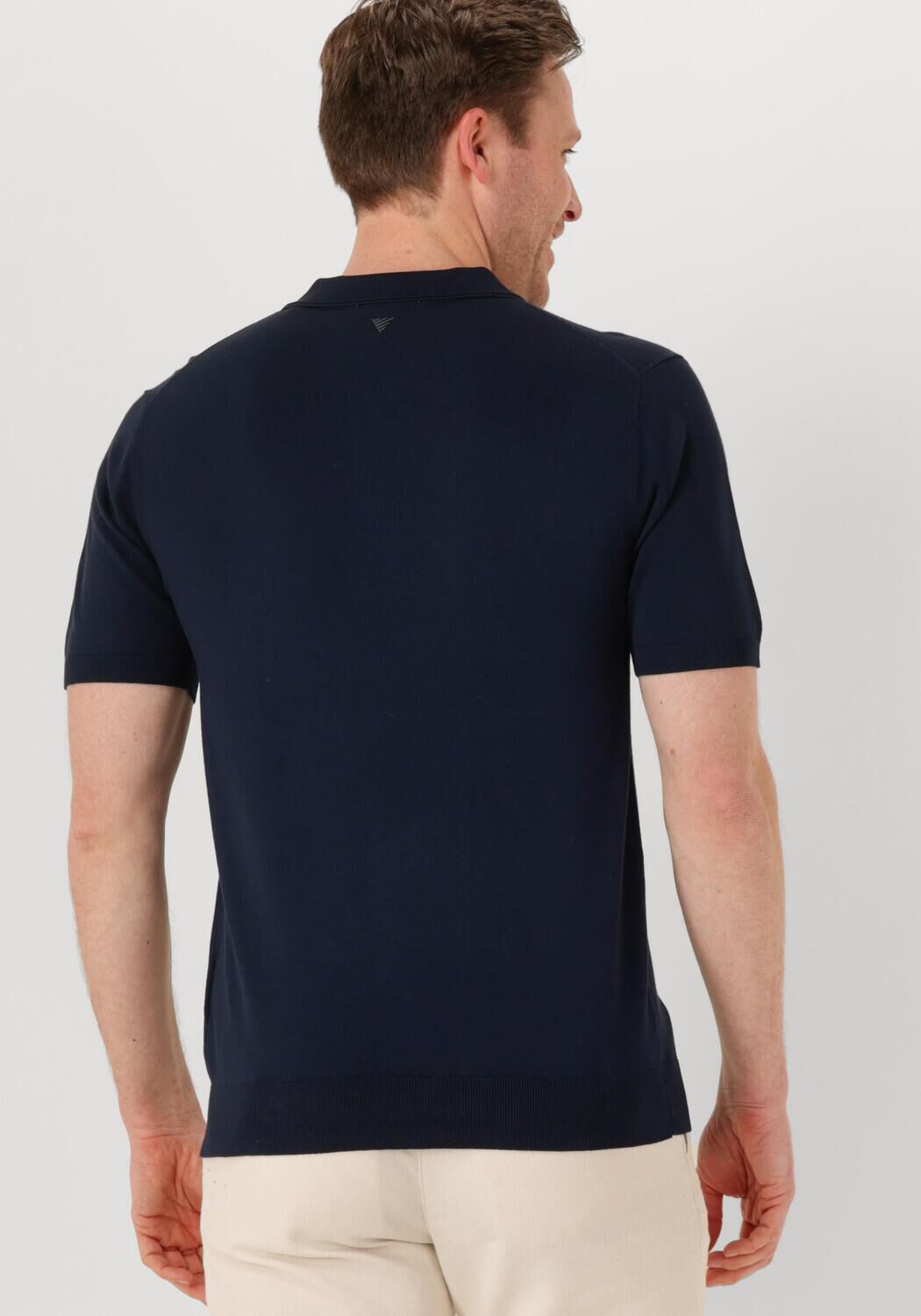 PURE PATH Heren Polo's & T-shirts Regular Fit Polo Ss Half Zip Knitwear Donkerblauw