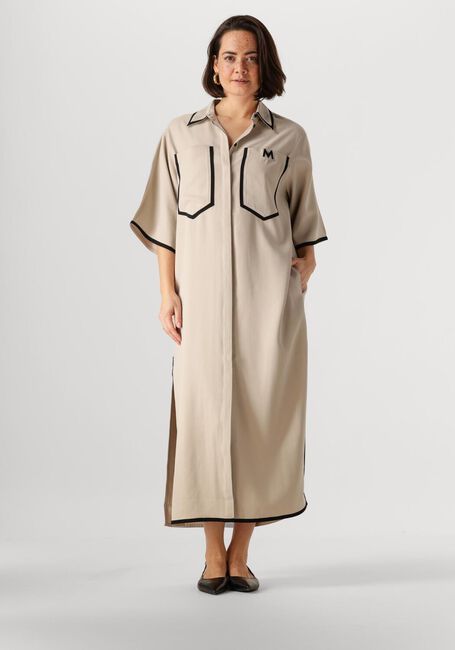 Beige COPENHAGEN MUSE Midi jurk SI SHIRT DRESS - large