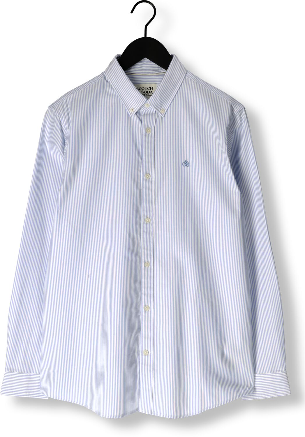 SCOTCH & SODA Heren Overhemden Oxford Stripe Blauw